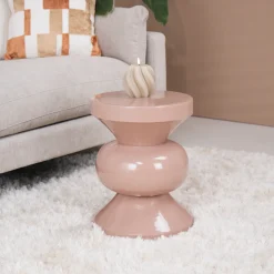 Brix Ronde Bijzettafel Ole 36cm kleur Vintage Roze* Ronde Bijzettafel