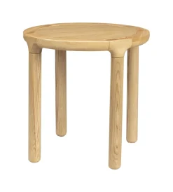 Zuiver Ronde Bijzettafel Storm Eikenhout, 45cm* Zwarte Bijzettafel|Ronde Bijzettafel