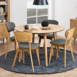 Bendt Ronde Eettafel Ebbe Visgraat, 120cm* Ronde Eettafel