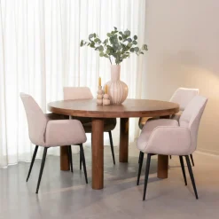 LABEL51 Ronde Eettafel Elly Mangohout, 140cm, kleur l* Ronde Eettafel