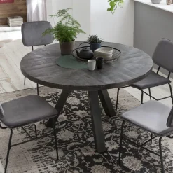Artistiq Living Ronde Eettafel Lorence Mangohout, 120cm* Ronde Eettafel