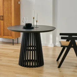Artistiq Living Ronde Eettafel Nikkie Hevea hout, 100cm* Ronde Eettafel