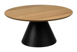 Bendt Ronde Salontafel Anemone Eiken, kleur Zwart* Ronde Salontafel