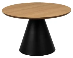 Bendt Ronde Salontafel Anemone Eiken, kleur Zwart* Ronde Salontafel