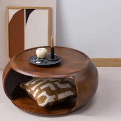WOOOD Ronde Salontafel Cole Mangohout, 72cm* Ronde Salontafel