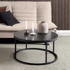 Bendt Ronde Salontafel Flemming 80cm, Marmerlook* Ronde Salontafel
