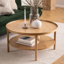 Bendt Ronde Salontafel Jazzmen Eiken, 80cm* Ronde Salontafel
