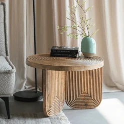 ZILT Ronde Salontafel Kang Mangohout, 60cm* Ronde Salontafel