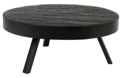 ZILT Ronde Salontafel Raudel Teakhout, kleur Zwart* Ronde Salontafel
