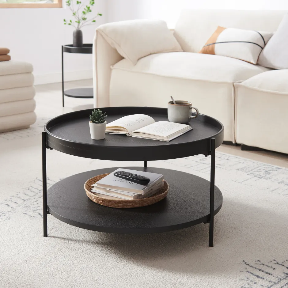 Artistiq Living Ronde Salontafel Sylver MDF en metaal, 69cm* Ronde Salontafel