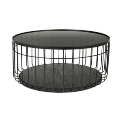 ZILT Ronde Salontafel Talles Glas* Glazen Salontafel|Ronde Salontafel