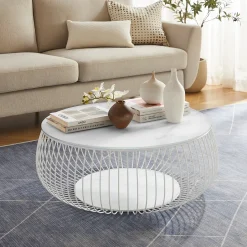 Artistiq Living Ronde Salontafel Yoseph Marmerlook, 86cm* Ronde Salontafel