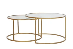 Light & Living Salontafel Duarte Set van 2 stuks* Salontafel Set|Glazen Salontafel