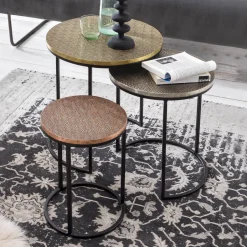 Artistiq Living Salontafel Hajo Set van 3 stuks* Salontafel Set|Ronde Salontafel