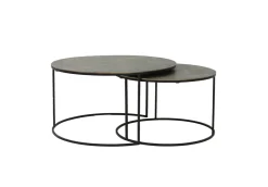Light & Living Salontafel Rengo Set van 2 stuks* Salontafel Set|Ronde Salontafel