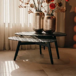 Richmond Interiors Salontafel Riley Glas, Set van 2 stuks* Salontafel Set|Glazen Salontafel