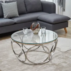 Artistiq Living Salontafel Tighe 80cm* Glazen Salontafel|Ronde Salontafel
