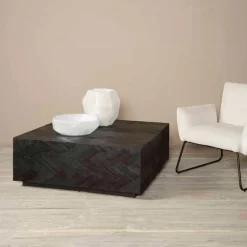 Tower Living Salontafel Ziano Visgraat, kleur zwart* Vierkante Salontafel