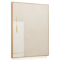 Kave Home Schilderij Salin Verticale streep, Linnen, 100 x 80cm* Schilderijen