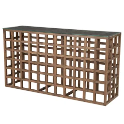Eleonora Sidetable Heras Mangohout en glas, 140cm* Sidetables