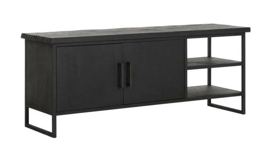 DTP Home TV-meubel Beam Teakhout, 140cm, kleur* Tv-Meubel Zwart