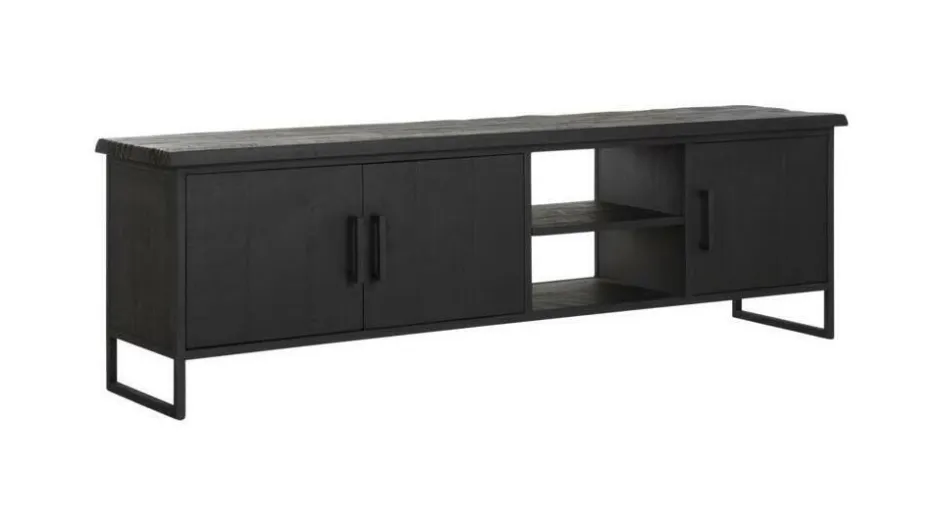 DTP Home TV-meubel Beam Teakhout, 180cm, kleur* Tv-Meubel Zwart