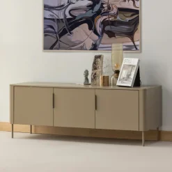 WOOOD TV-meubel Gunnar Grenenhout, 154cm, Zwevend of staand* Tv-Meubel Zwart
