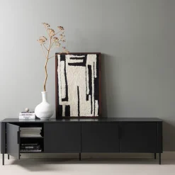 WOOOD TV-meubel Gunnar Grenenhout, 200cm* Tv-Meubel Zwart