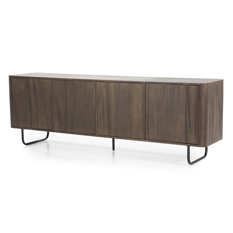 Eleonora TV-meubel James Mangohout, 180cm* Tv-Meubel Zwart
