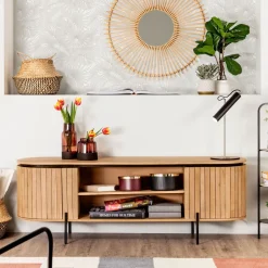 Kave Home TV-meubel Licia Mangohout, 160cm* Tv-Meubel Hout