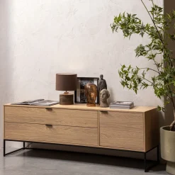 WOOOD TV-meubel Silas Eiken, 180cm, kleur* Tv-Meubel Hout