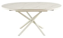 Artistiq Living Uitschuifbare Eettafel Arminda Marmerlook, 120 / 160 x 120cm* Uitschuifbare Eettafel|Marmeren Eettafel