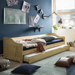 Artistiq Living Uitschuifbed Katelan Grenenhout, 90 x 200cm* Eenpersoonsbedden|Bedden & Boxsprings