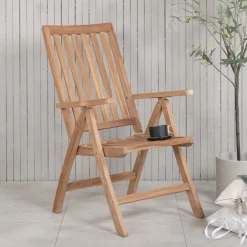 Nohr Verstelbare Tuinstoel Amberia Teakhout* Verstelbare Tuinstoelen