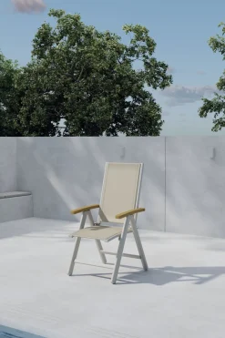 Nohr Verstelbare Tuinstoel Taysha kleur /Teak* Verstelbare Tuinstoelen