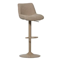 WOOOD Verstelbare Barkruk Marten Geweven stof, kleur (zithoogte 65-88cm)* Barkruk Met Rugleuning|Barkruk Verstelbaar