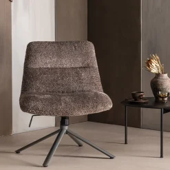 WOOOD Verstelbare Draaifauteuil Soren Wollige stof* Fauteuil Stof / Textiel