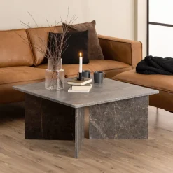 Bendt Vierkante Salontafel Shaunika Marmer, 90 x 90cm* Vierkante Salontafel