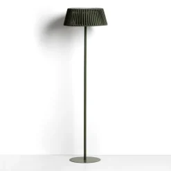 Kave Home Vloerlamp Aldet Op zonne-energie, Plat Geweven touw* Vloerlampen Voor Buiten|Vloerlampen