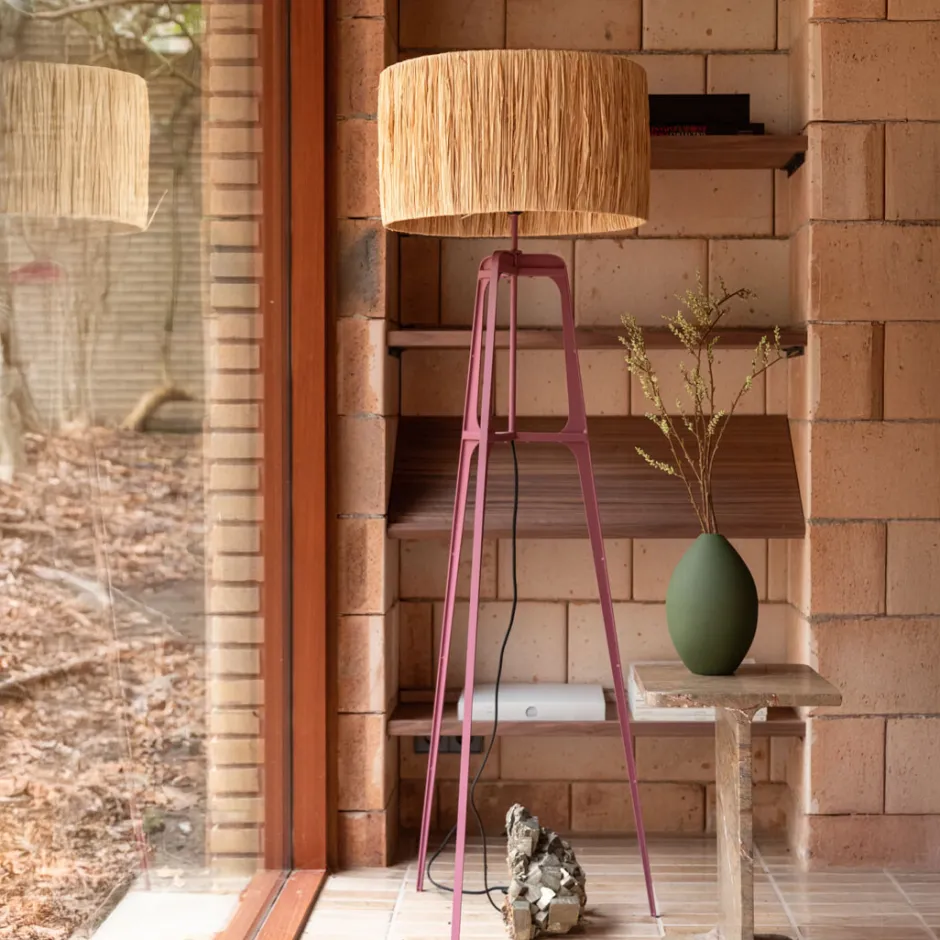 Dutchbone Vloerlamp Afra Raffia, 157cm* Vloerlampen