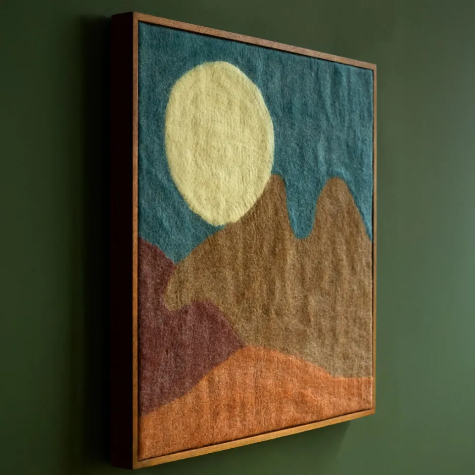 Dutchbone Wanddecoratie Chandra Vilt, 74 x 74cm* Wandpanelen