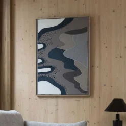 Zuiver Wanddecoratie Coastal Mangohout en stof, 104 x 75cm* Wandpanelen