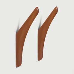 Ethnicraft Wandhaak PI Mahoniehout, Set van 2 stuks* Wandkapstokken