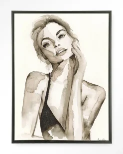 Urban Cotton Wandkleed A Womans Face in maat en frame naar keuze* Wandkleden