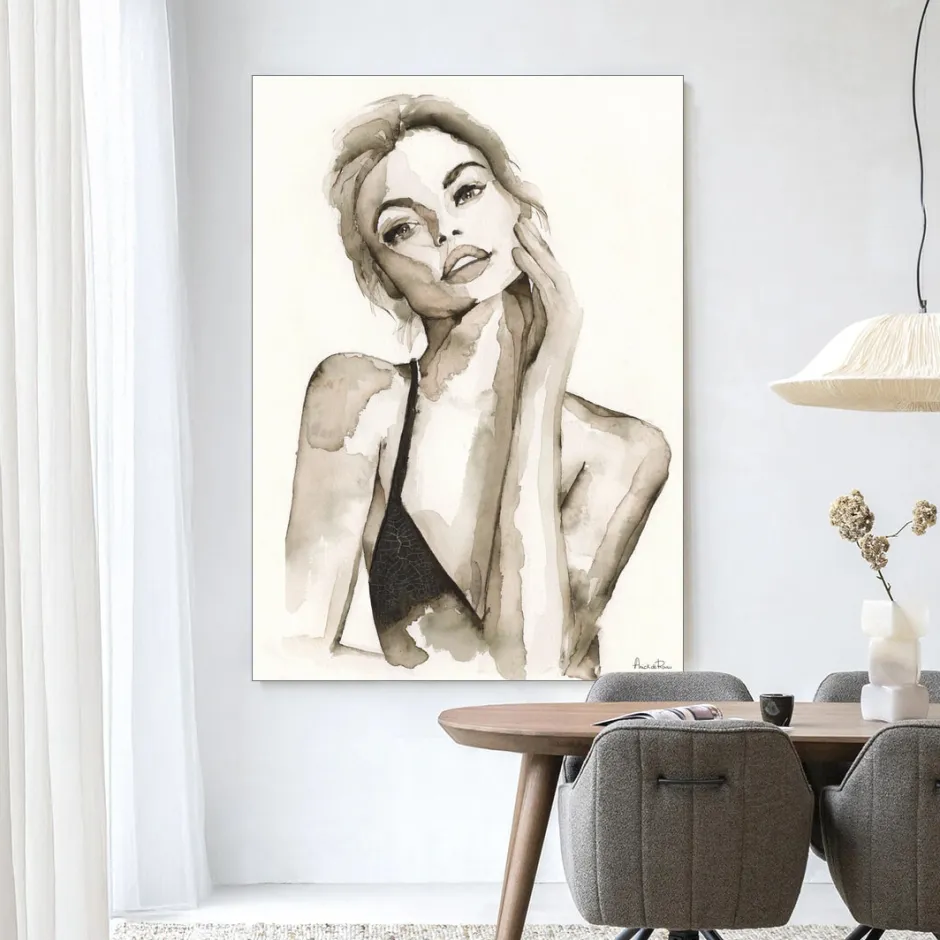 Urban Cotton Wandkleed A Womans Face in maat en frame naar keuze* Wandkleden