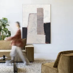 Urban Cotton Wandkleed Abstract 1 in maat en frame naar keuze* Wandkleden