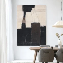 Urban Cotton Wandkleed Abstract 2 in maat en frame naar keuze* Wandkleden