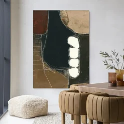 Urban Cotton Wandkleed Abstract 10 in maat en frame naar keuze* Wandkleden