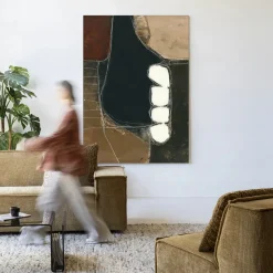 Urban Cotton Wandkleed Abstract 10 in maat en frame naar keuze* Wandkleden