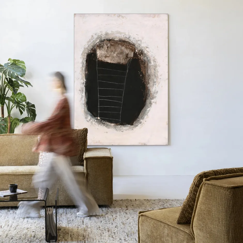 Urban Cotton Wandkleed Abstract 14 in maat en frame naar keuze* Wandkleden